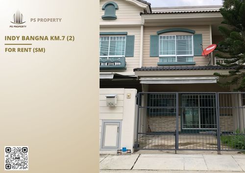 ทาวน์เฮ้าส์ให้เช่า 📍 Indy Bangna Km.7 (2) 📍 2 ห้องนอน 3 ห้องน้ำ เฟอร์นิเจอร์ และ เครื่องใช้ไฟฟ้าครบ 