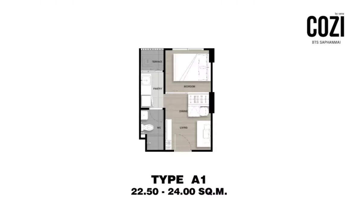 Selling down payment COZI BTS Saphanmai (COZI BTS Saphan Mai), ready to move in at the end of 2026. – รูปที่ 3