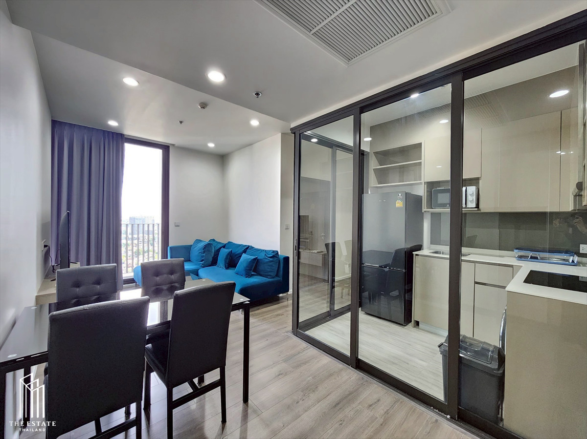 For rent Whizdom Essence ห้องมุม ไม่ติดเพื่อนบ้าน ครัวปิดแบบกระจกใส มีมุมทำงานในห้องนอน แสงธรรมชาติดี ได้วิวสวน เหมาะอยู่อาศัยจริง @38,000 Baht – รูปที่ 4