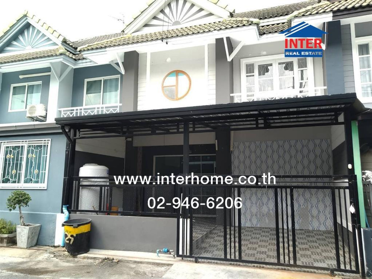 Townhouse, 2 floors, 18 sq m, Pruksa Village 17, Lam Luk Ka, Khlong 3, near Wat Sai Mai, Lam Luk Ka Road, Liap Khlong Sam Road, Lam Luk Ka, Pathum Thani.