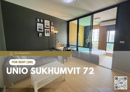 ให้เช่า 📍 Unio Sukhumvit 72 📍 เฟอร์นิเจอร์ และ เครื่องใช้ไฟฟ้าครบ ใกล้ BTS แบริ่ง เดินทางง่าย พร้อมรถตู้รับส่งถึงสถานี