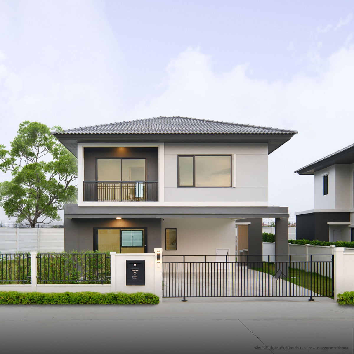 REGENT detached house, 2 floors, usable area 160 sq m, 3 bedrooms, 3 bathrooms, living room, multi-purpose room, kitchen, 2 parking spaces.