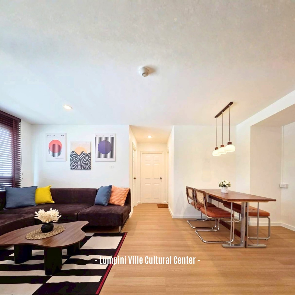 Beautiful room, ready to move in, 2 bedrooms, newly decorated, front building! Lumpini Ville Cultural Center Beautiful room, ready to move in, 2 bedrooms, newly decorated, front building! Lumpini Ville Cultural Center