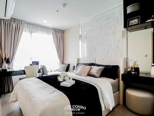 For rent Life Ladprao, beautifully decorated room, built-in, very high floor, best view, RW3000