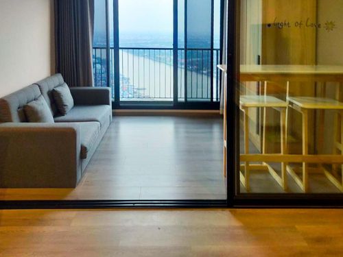 Condo for Sale the Politan Rive, 1 bed 1 bath 31 sqm High Rise Best River view Fully Furnished Near MRT Phra Nang Klao Bridge Nontaburi Sanambinnam Rattanathibet : KT26S-001