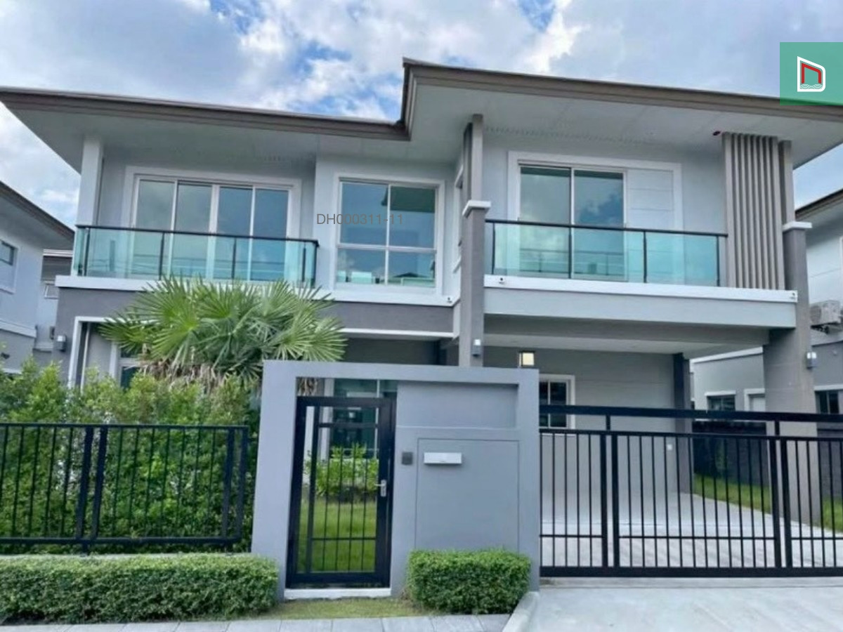 Single house, The Palm Chaengwattana - Chaiyaphruek, Bang Tanai, Pak Kret, 3 bedrooms, 4 bathrooms, 64 sq m., selling for 9.5 million, complete utilities, convenient travel.