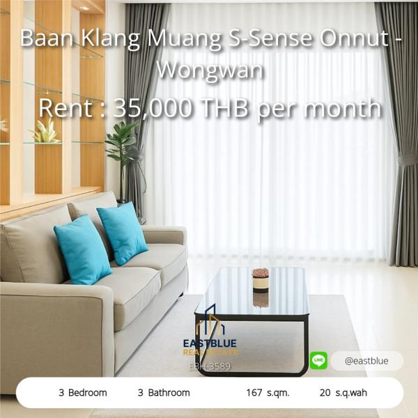 Modern 3-Bed Townhome Near Suvarnabhumi Airport – Ready to Move In  
Fully Furnished, Secure Community with Pool & Gym for 35,000 THB/Month 0642748883
