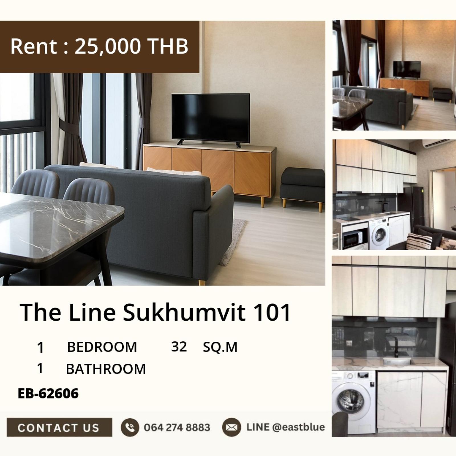 10/09/2026, เช่าคอนโด The Line Sukhumvit 101 เพียง 25,000 บ./ด. 
ใกล้ BTS ปุณณวิถี พร้อมสิ่งอำนวยความสะดวกครบครัน! 0642748883