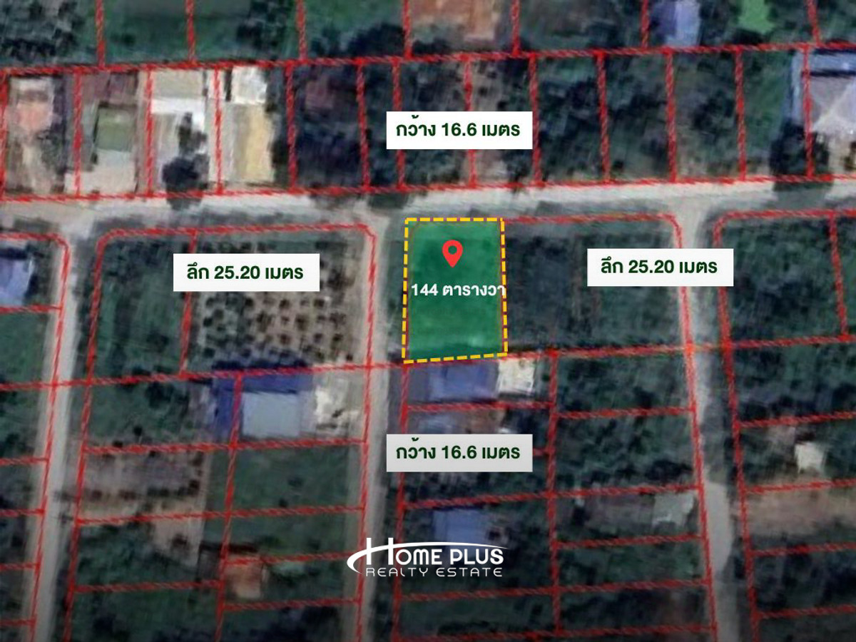 Land on Thepnimit-Sam Phran Road. Nakhon Pathom Province, area 144 square meters