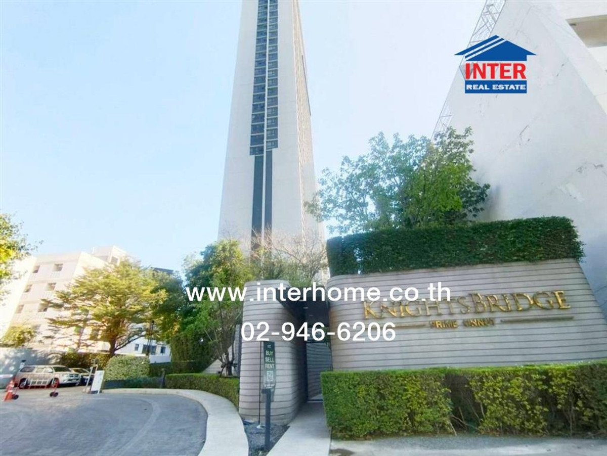 Condominium 27.4 sq m. Knightsbridge Prime On Nut, near Big C On Nut, On Nut 77 Road, Sukhumvit Road, Watthana District, Bangkok.