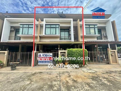 2-story townhouse, 19.5 sq m, Thanarin Village, Townhome 4, Soi Wat Yai, Suksawat Road. Khlong Sappasamit Road Phra Samut Chedi, Samut Prakan