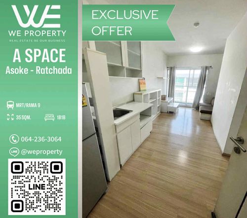 1Bed, south direction, good wind, very good price!!⭐A Space Asoke - Ratchada (A Space Asoke - Ratchada)