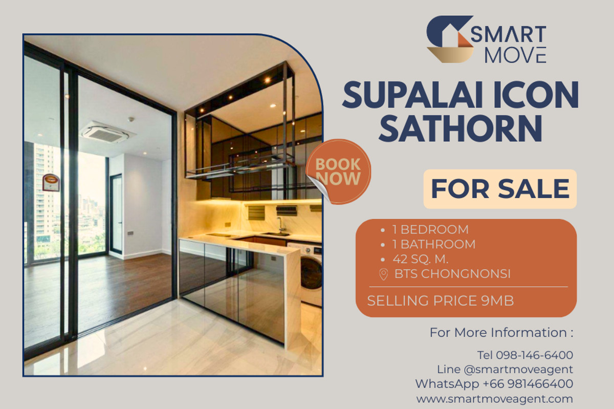 🔥 Sale Empty room !! high floor 11++ !! 🔥 Code C20260100033..........Supalai Icon Sathorn, 1 bedroom, 1 bathroom, Partly Furnished, Special Deal!!📣📣