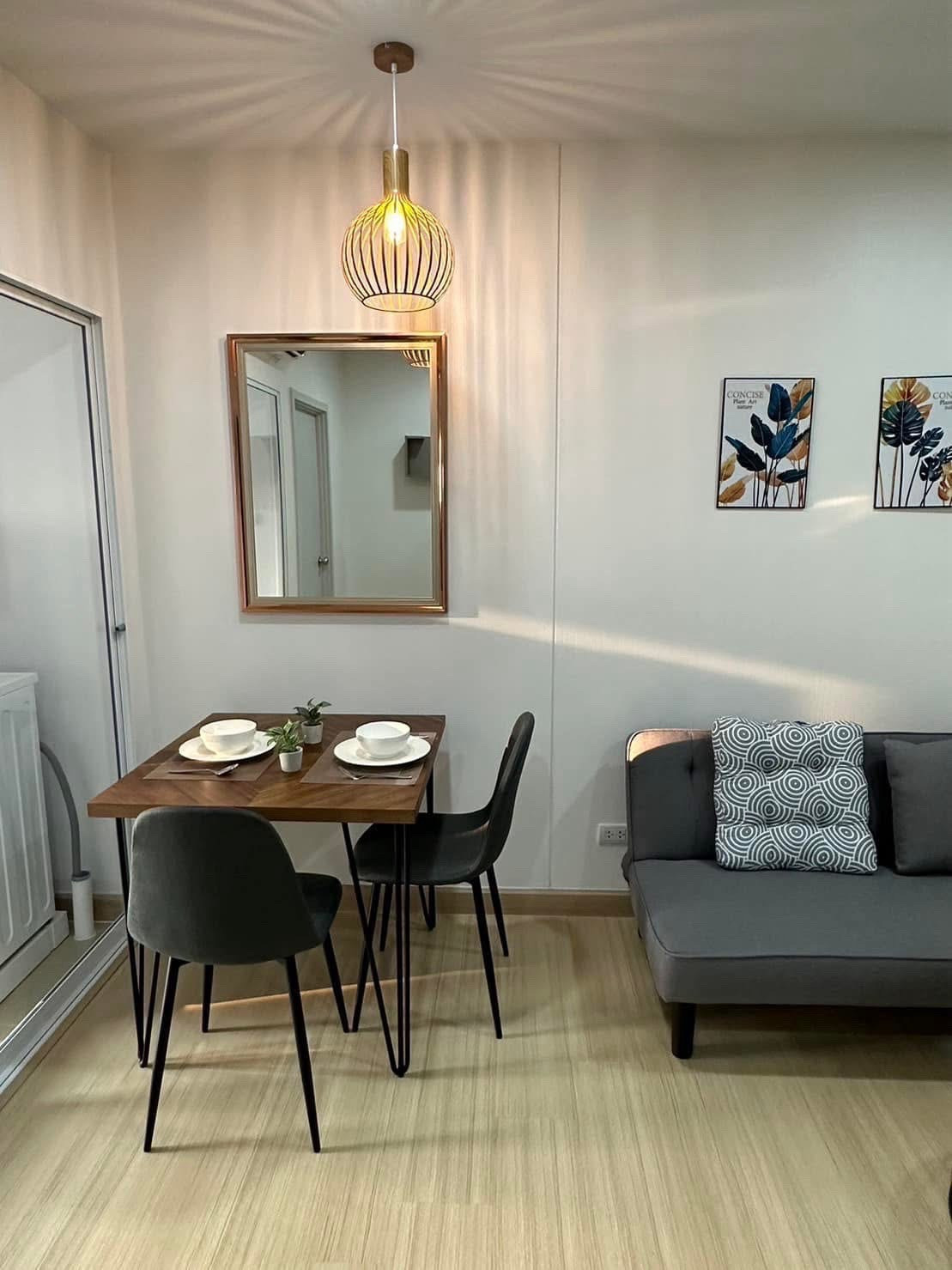 For rent, Supalai Veranda Ramkhamhaeng, room size 30 sq m, Building C, 12th floor, stadium view, complete with furniture and electrical appliances, ready to move in. – รูปที่ 3
