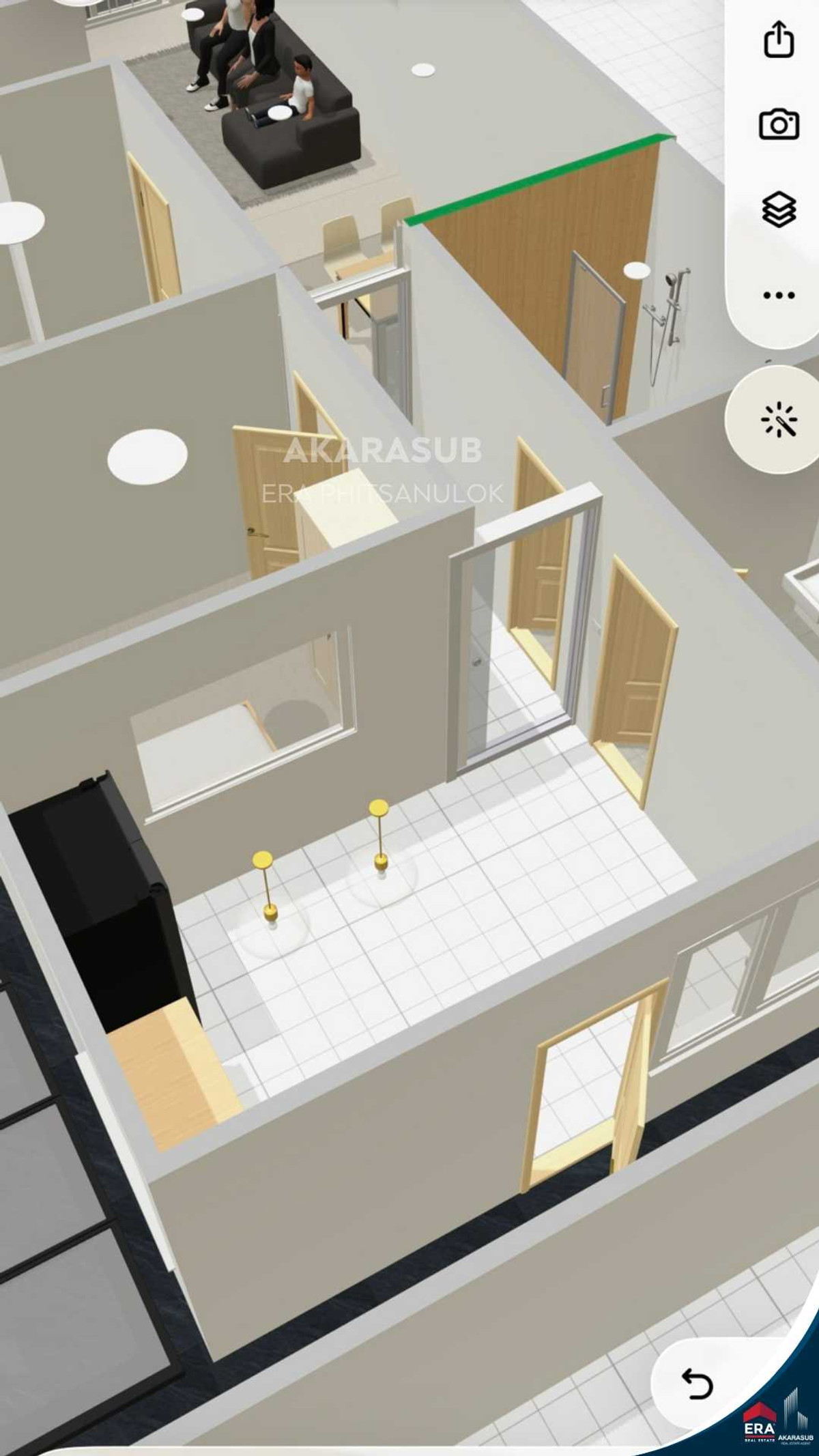 ขายทาวน์เฮ้าส์ ไซส์บ้านเดี่ยว 40.6 ตร.วา ใกล้ รพ.กรุงเทพ – รูปที่ 3