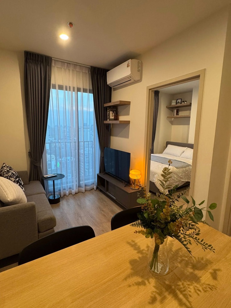 🔥For Rent Now! 🔥Nue District R9, beautiful 2-bedroom, 1-bathroom apartment, fully furnished with furniture and appliances, ready to move in. Conveniently located near MRT Rama 9❗