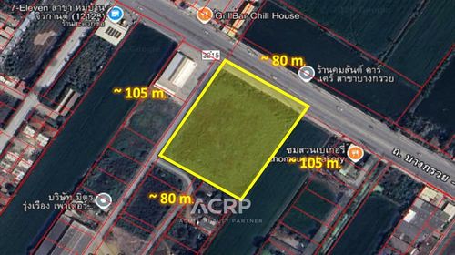 Land for Sale next to the main road Bang Kruai-Sai Noi