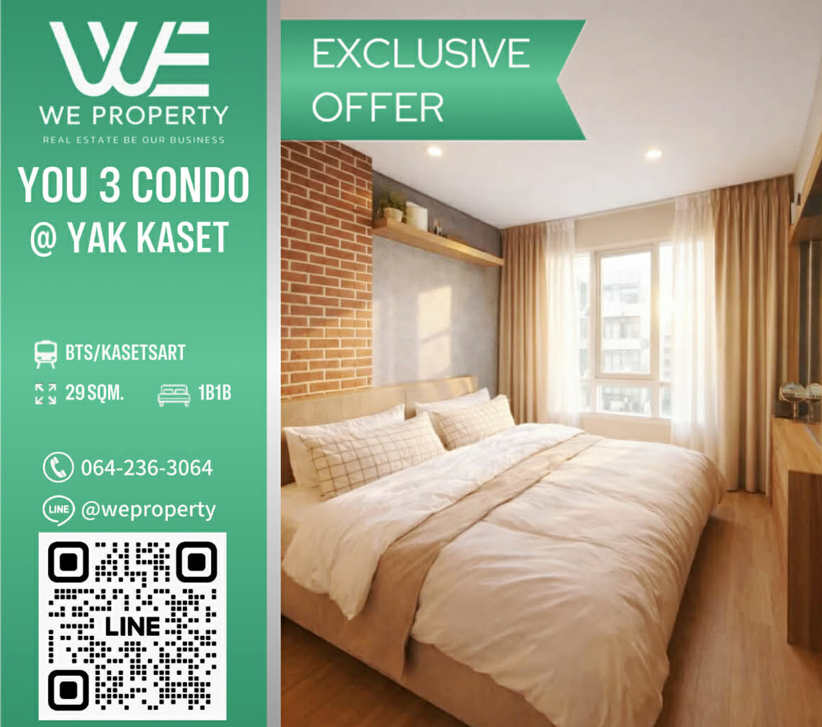 Beautiful room, good location This price has only one room!!⭐You 3 Condo @ Yak Kaset (You 3 Condo @ Kaset Intersection) Beautiful room, good location This price has only one room!!⭐You 3 Condo @ Yak Kaset (You 3 Condo @ Kaset Intersection)