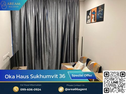 🔥 พลาดไม่ได้!! ห้องพร้อมอยู่สุดๆ สะดวกสบายใกล้ BTS ทองหล่อ | คอนโด Oka Haus Sukhumvit 36