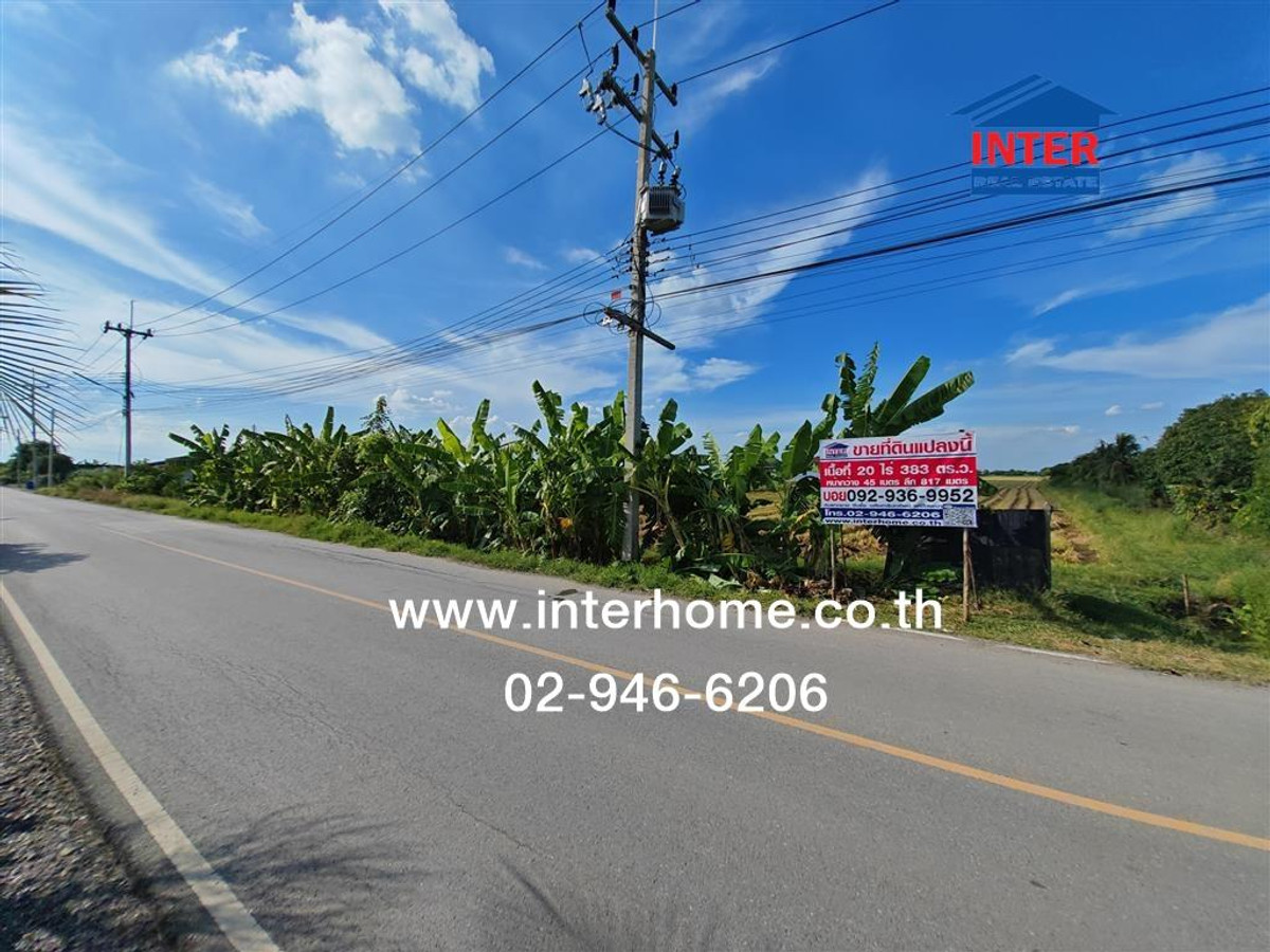 Empty land 20 rai 383 sq m. Empty land near Naraphirom Temple, Nakhon Pathom, Kanchanaphisek Road. Krungnon-Jongthanom Road, Bang Len, Nakhon Pathom – รูปที่ 3