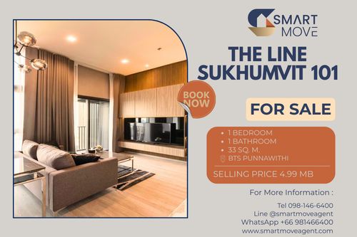 🔥 สำหรับขาย !! วิวเมือง, ห้องมุม !! 🔥 Code C20260100037..........The Line Sukhumvit 101, 1 ห้องนอน, 1 ห้องน้ำ, ชั้นสูง 22++, แต่งครบ, ราคาพิเศษ!!📣📣