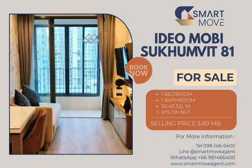 🔥 Sale with tenant !! high floor 18++, North Facing !! 🔥 Code C20260100036..........Ideo Mobi Sukhumvit 81, 1 bedroom, 1 bathroom, furnished, Special Deal!!📣📣