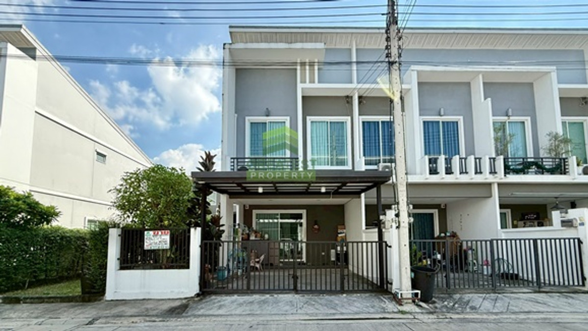 2-story townhome for sale, Modi Villa Rangsit 2 Village, Modi Villa Rangsit2, area 25.40 sq m, edge plot, beautifully decorated, ready to move in, convenient travel.