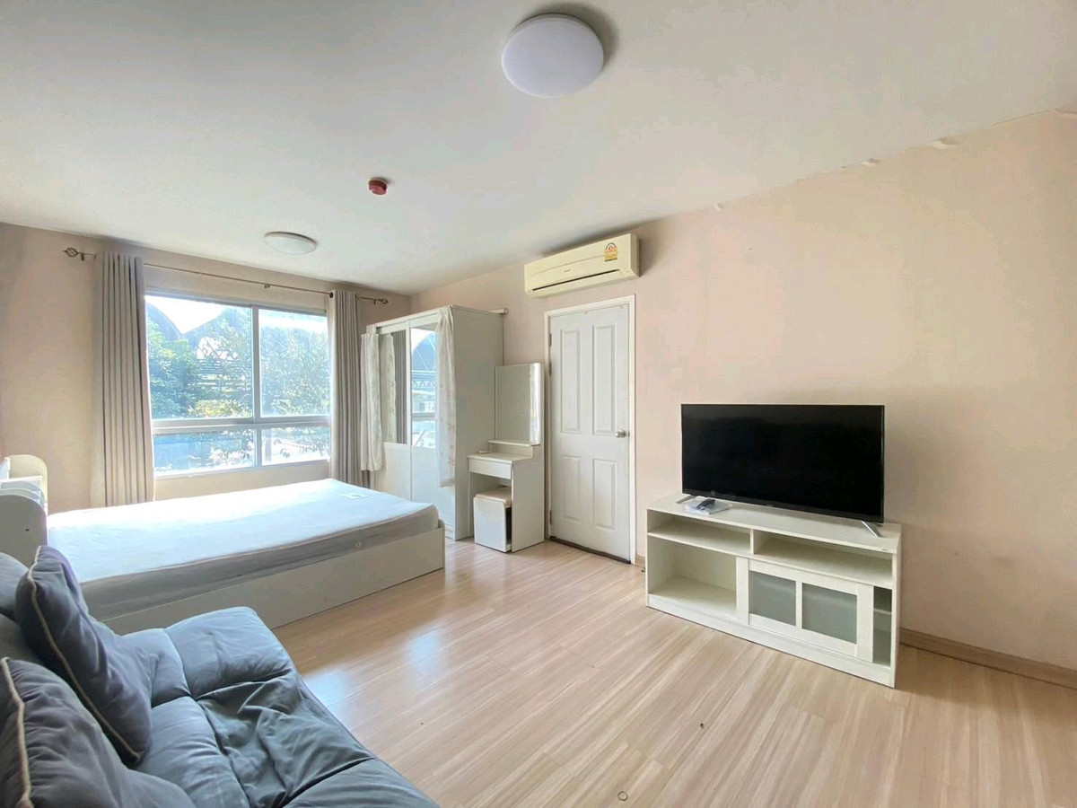 Condo for rent Plum Nawamin 86 Plum Condo Nawamin 30 sq m, price 6,500 baht, building c, 6th floor, canal side