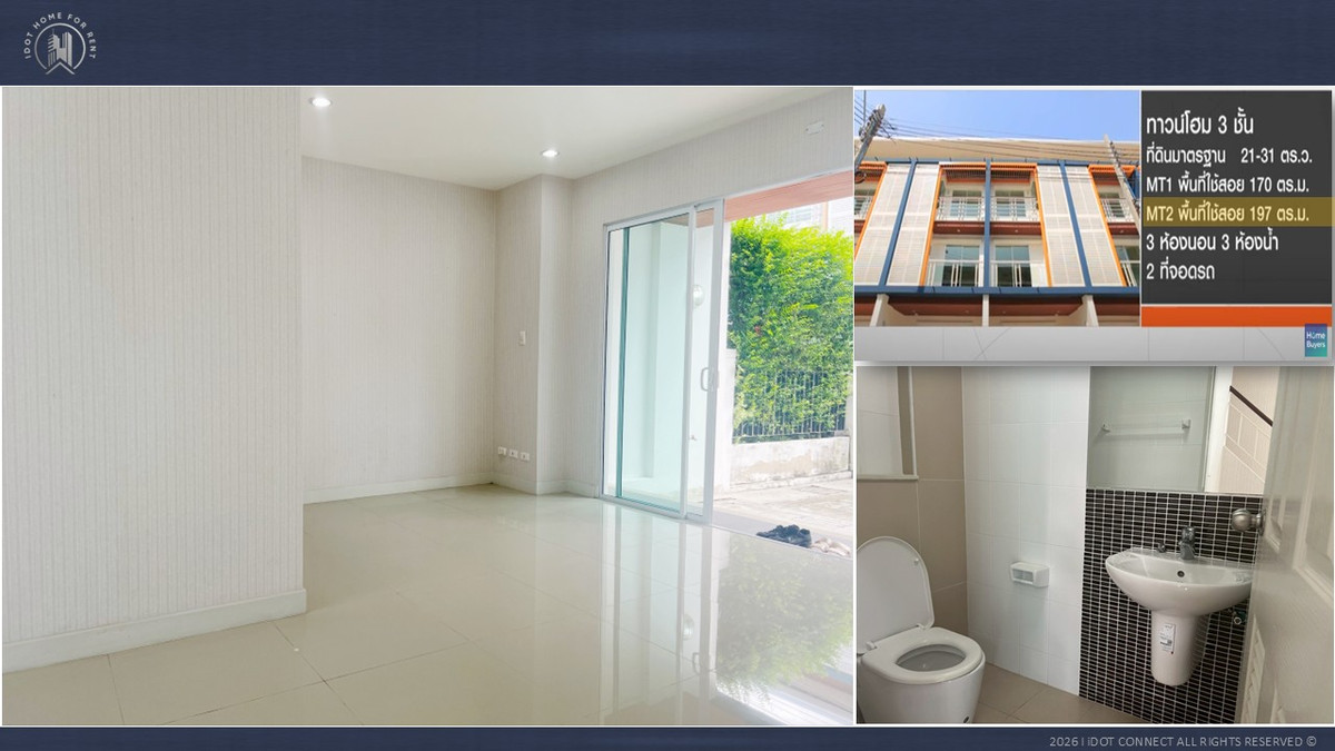 Rent 3-Story Town Home near the Red Line SRT Lak Si - Kheha. – รูปที่ 4