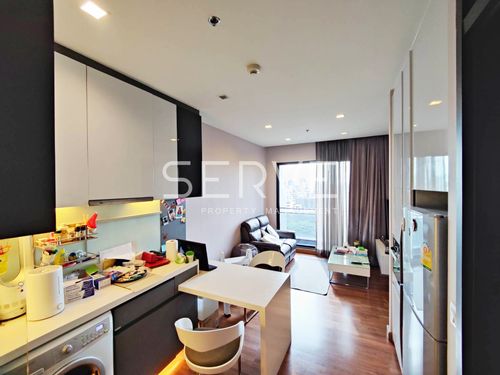 Hot Price !! 1 Bed with Bathtub Large Room Fully furnished Good Location Close To MRT Thailand Cultural Centre station 220 m.  @ IVY Ampio