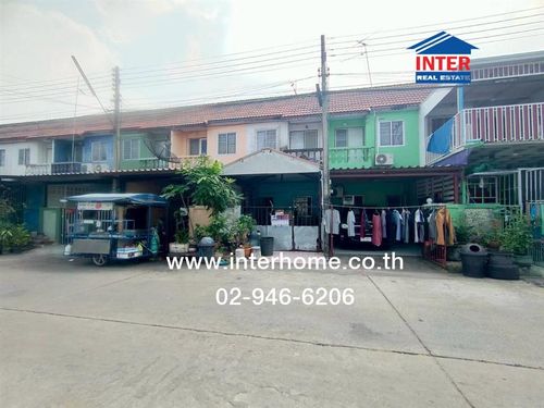 Townhouse, 2 floors, 16 sq m, Kritsana Village 2. Near Lotus Pathum Thani, Ratchapruek Road, Pathum Thani-Sam Khok Road, Sam Khok, Pathum Thani.