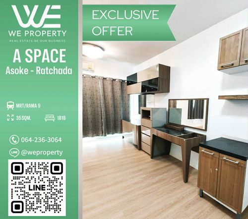 1BedSouth wind is good Best price!!⭐A Space Asoke - Ratchada (A Space Asoke - Ratchada)