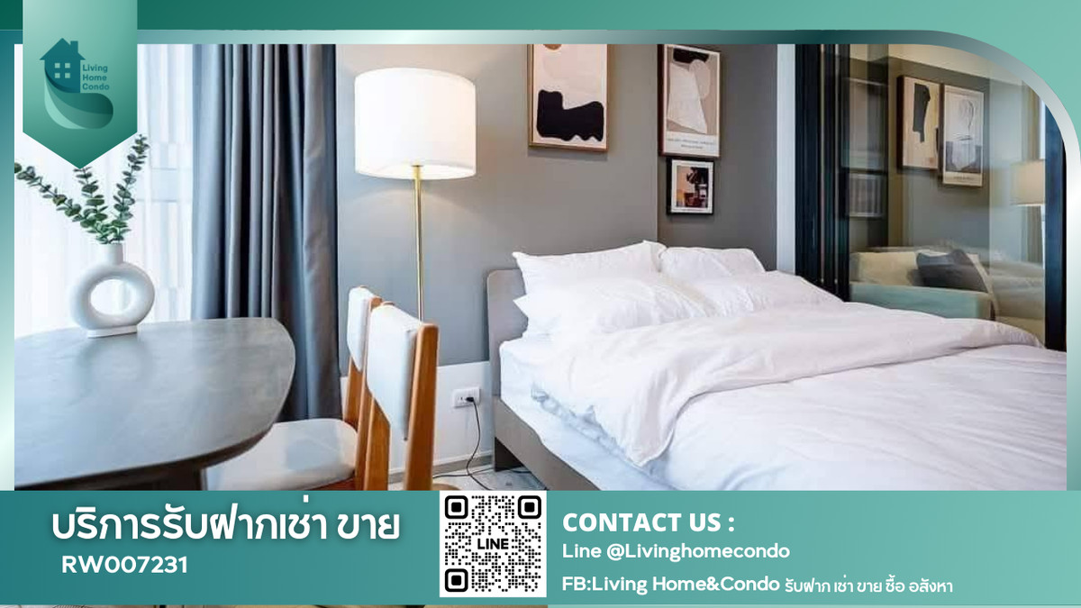 📌Beautiful room, newly renovated📌Condo for rent XT Huaikhwang By Sansiri, complete furniture and electrical appliances, near MRT Huai Khwang RW007231
