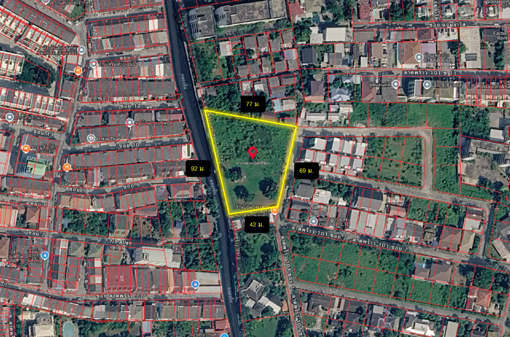 ขาย ที่ดิน ลาดพร้าว 101 ซอย 7 ขนาด 2 ไร่ 3 งาน 46 ตรว ใกล้ถ.ลาดพร้าวแค่ 850 ม. DD – รูปที่ 3