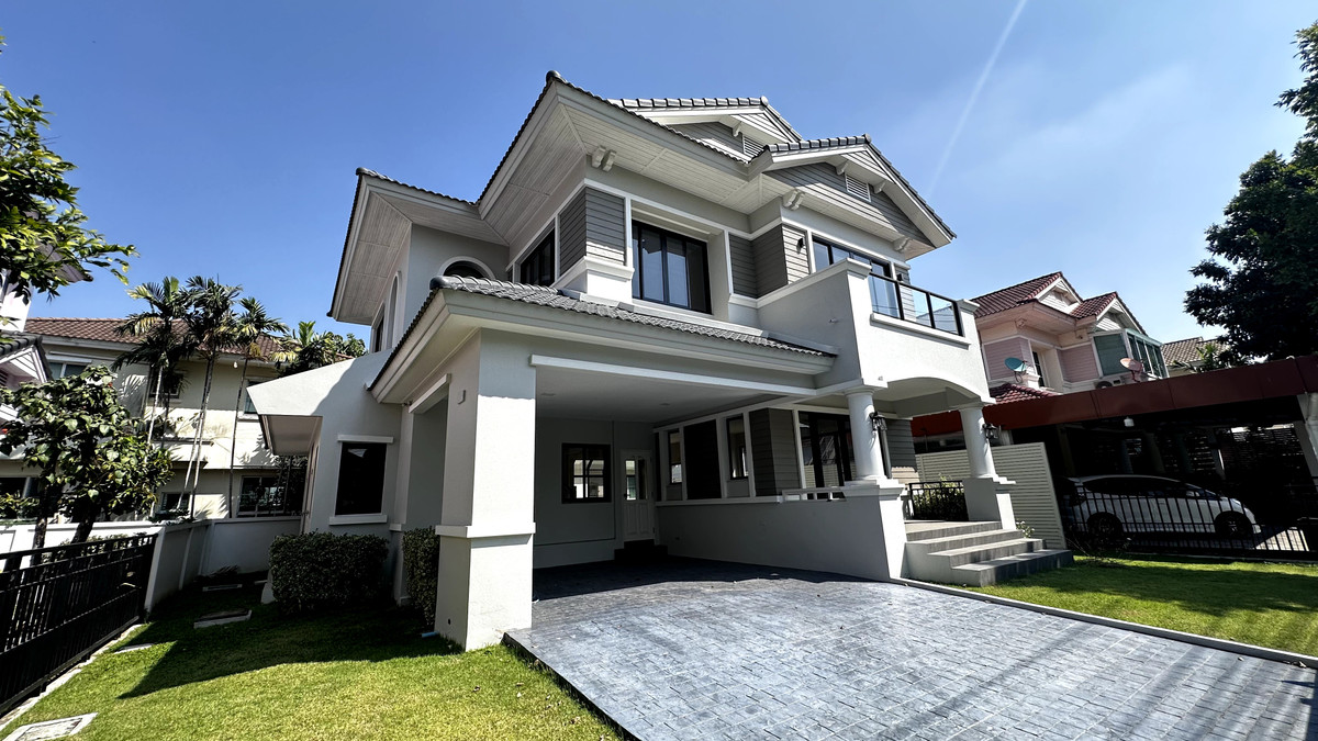 บ้านใหม่สวยตรงปก บ้านติดหน้าถนน Main หลักของโครงการหมู่บ้าน มัณฑนา ปิ่นเกล้า - พระราม 5 ติดถนนนครอินทร์ ใกล้วงเวียนพระราม 5