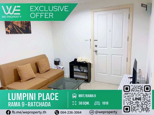 Big, beautiful room, high floor Fully furnished, very good price!!⭐Lumpini Place Rama 9 - Ratchada (Lumpini Place Rama 9 - Ratchada)