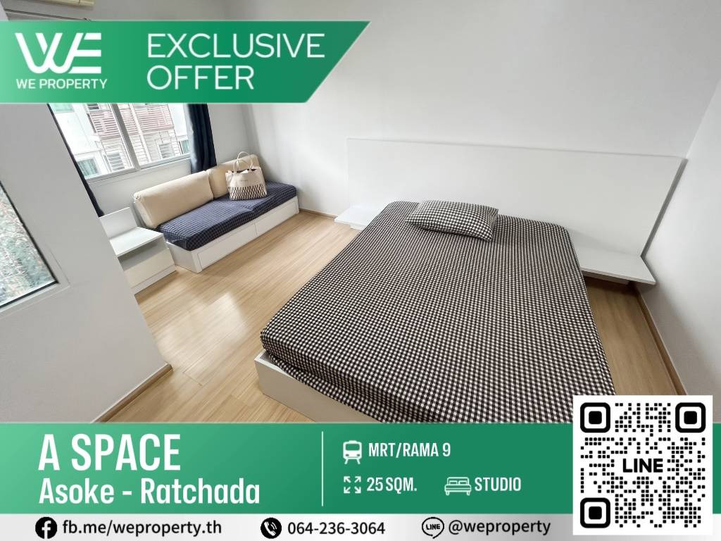 Beautiful room, fully furnished. Best price!!⭐A Space Asoke - Ratchada (A Space Asoke - Ratchada)