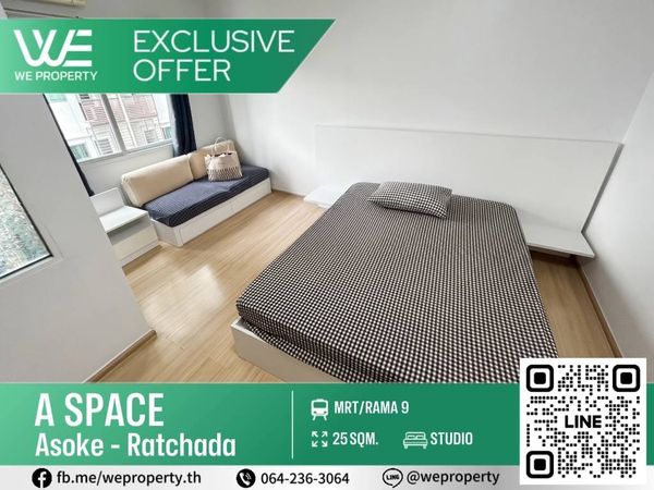 ห้องสวยเฟอร์ฯครบ ราคาดี!!⭐A Space Asoke - Ratchada (เอ สเปซ อโศก - รัชดา)