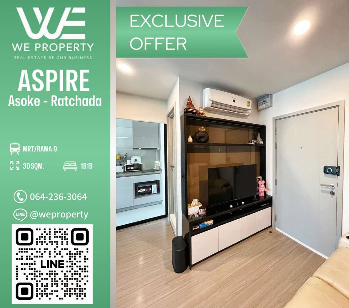 1Bed, beautifully decorated room, fully furnished, best price in the project!!⭐Aspire Asoke-Ratchada (Aspire Asoke-Ratchada) 1Bed, beautifully decorated room, fully furnished, best price in the project!!⭐Aspire Asoke-Ratchada (Aspire Asoke-Ratchada)
