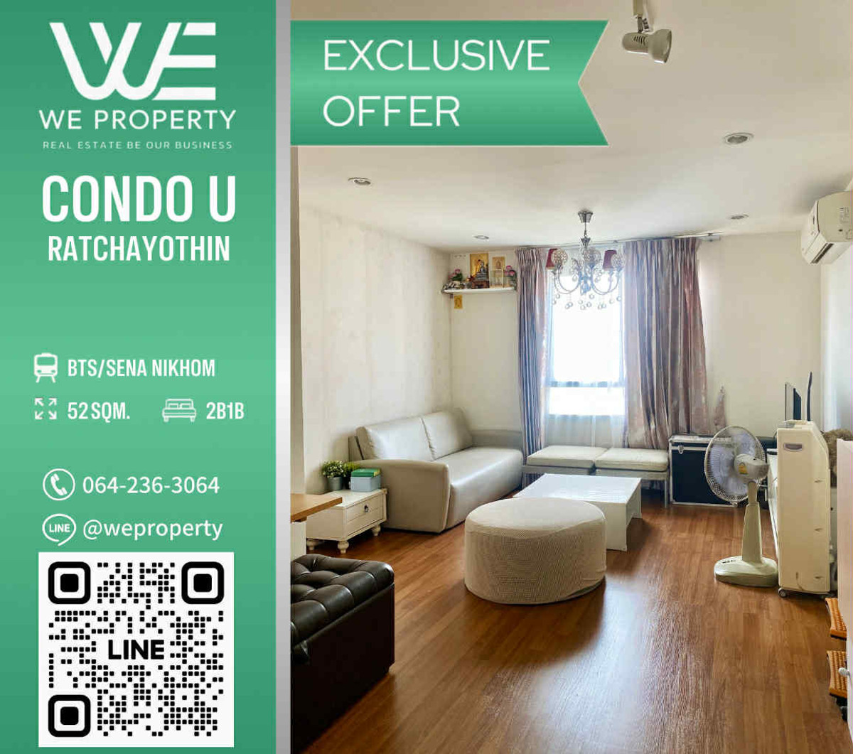 2 bedrooms, corner room, best price in the project!!⭐U Ratchayothin (U Ratchayothin) 2 bedrooms, corner room, best price in the project!!⭐U Ratchayothin (U Ratchayothin)