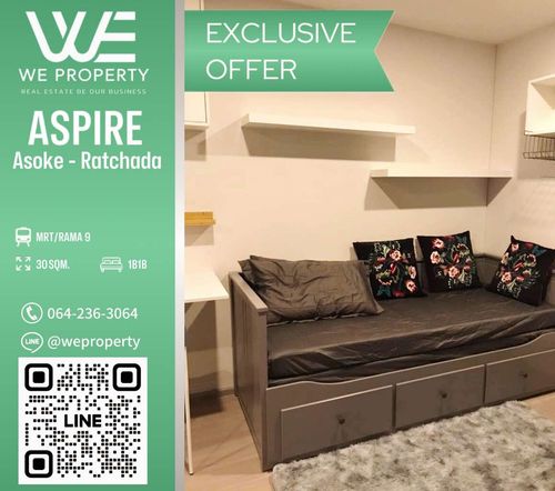ห้องสวยเฟอร์ฯครบ ราคาดีมาก!!⭐Aspire Asoke-Ratchada (แอสปาย อโศก-รัชดา)