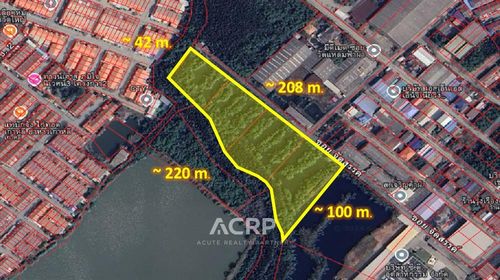 Empty land for sale in Samut Prakan, total area 7-3-36 rai.