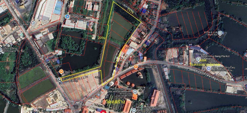 Land for sale, purple zone (industrial/commercial), 10 rai, located on Kuu Saeng Pracha Uthit Road. Land for sale, purple zone (industrial/commercial), 10 rai, located on Kuu Saeng Pracha Uthit Road.
