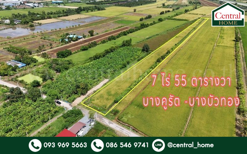 ที่ดินเปล่า 7 ไร่ 55 ตารางวา บางคูรัด บางบัวทอง นนทบุรี ที่ดินเปล่า 7 ไร่ 55 ตารางวา บางคูรัด บางบัวทอง นนทบุรี