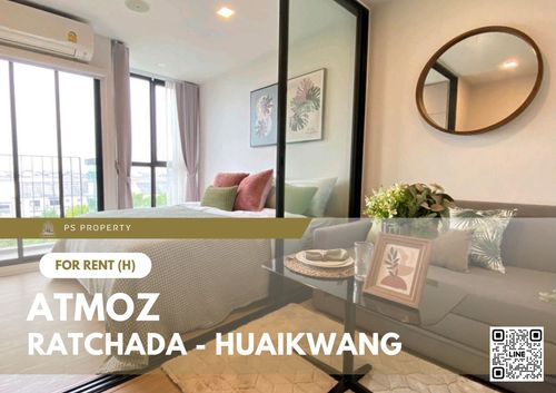 For rent 📍 Atmoz Ratchada - Huaikwang 📍 Fully furnished with appliances. Near MRT Huaikwang.