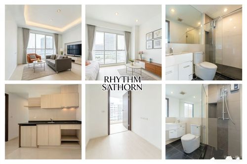 Urgent sale, Condo Rhythm Sathorn-Narathiwat, BTS Chong Nonsi, 62 sq m, new house, 2 bedrooms, 2 bathrooms, homeowner