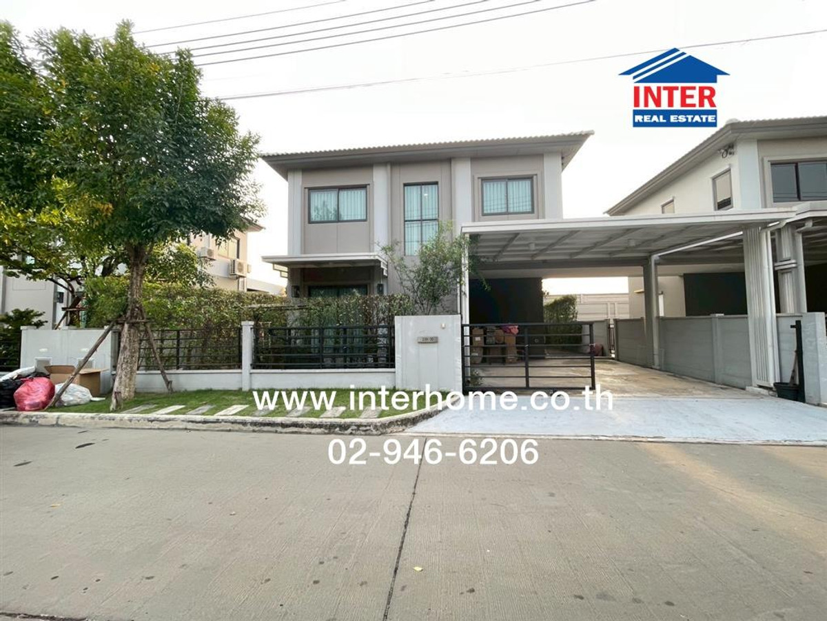 2-story detached house, 52.5 sq m, Grand Pleno Village. Ramintra-Wongwaen Kanchanaphisek Parallel Road, Hairat Road, Khlong Sam Wa District, Bangkok