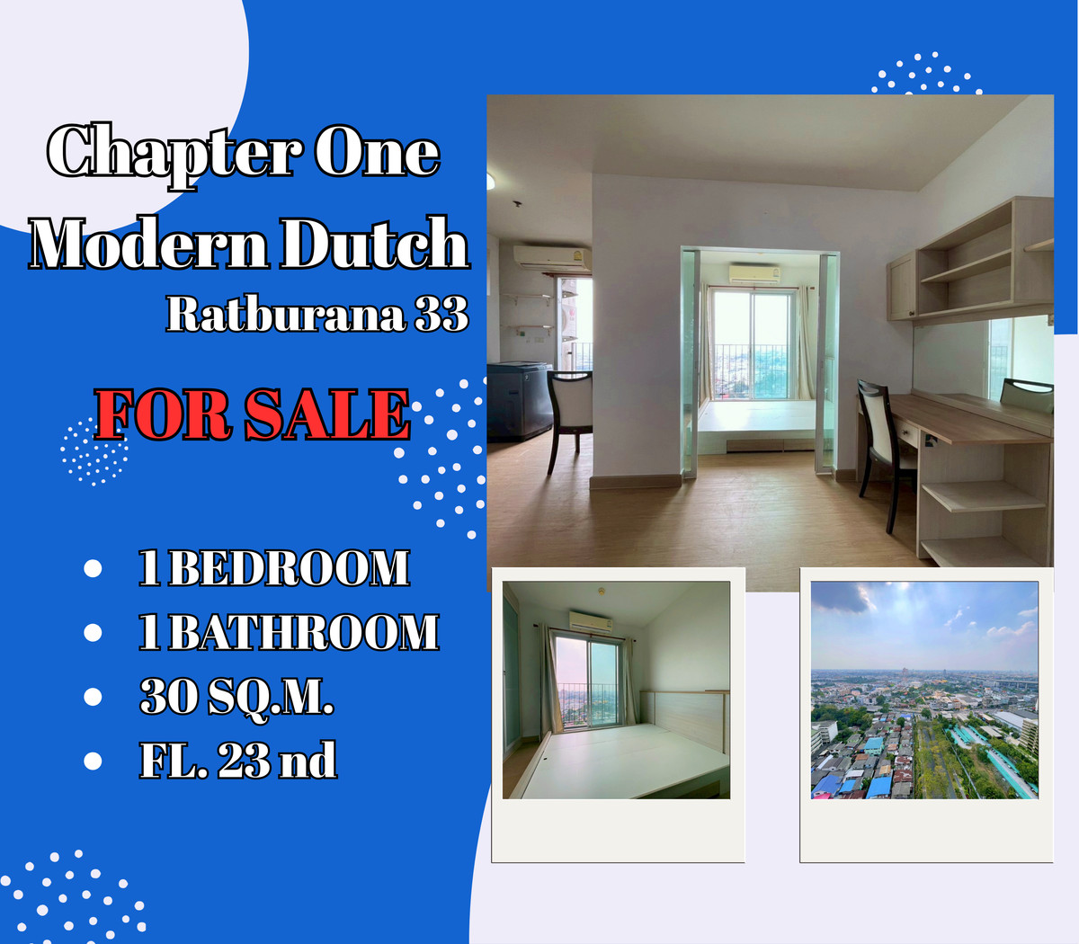 💎ขาย ราคาพิเศษ Chapter One Modern Dutch Rat Burana 33 ตกแต่งครบ พร้อมอยู่ 💎ขาย ราคาพิเศษ Chapter One Modern Dutch Rat Burana 33 ตกแต่งครบ พร้อมอยู่