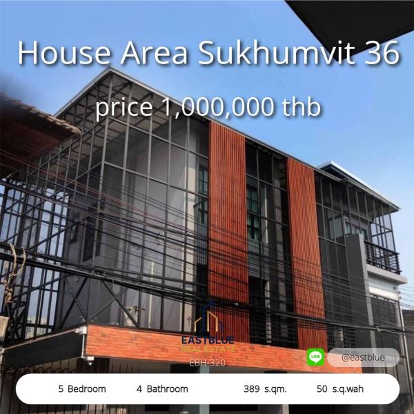 Spacious 5-Bed Luxury Home with Office in Prime Sukhumvit 
Live & Work Comfortably in Asoke’s Exclusive 389 sqm House