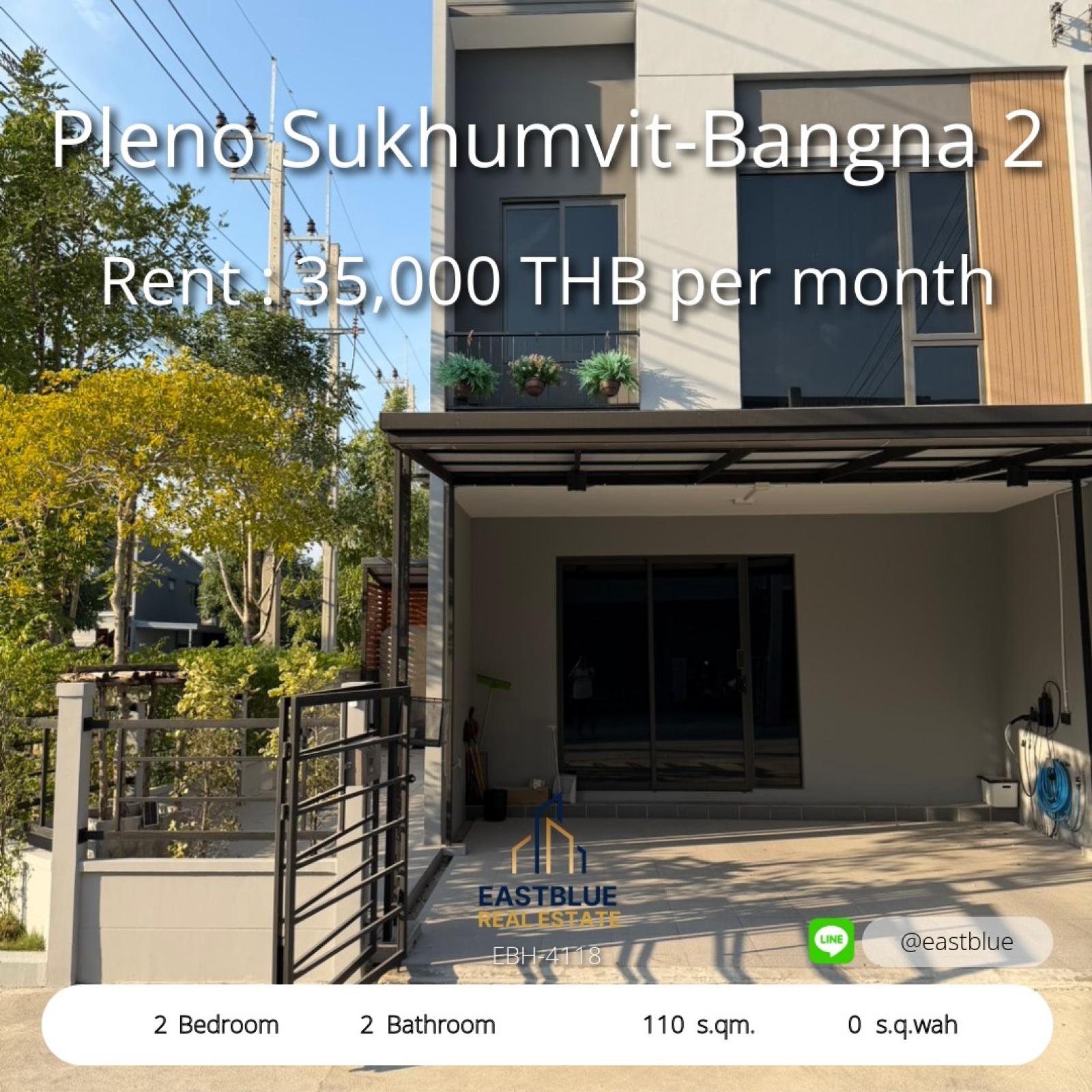 Spacious Corner Townhome Near Mega Bangna
Pet-Friendly 2 Bed, Full Furnished with Pool & Gym Access 0642748883 Spacious Corner Townhome Near Mega Bangna
Pet-Friendly 2 Bed, Full Furnished with Pool & Gym Access 0642748883